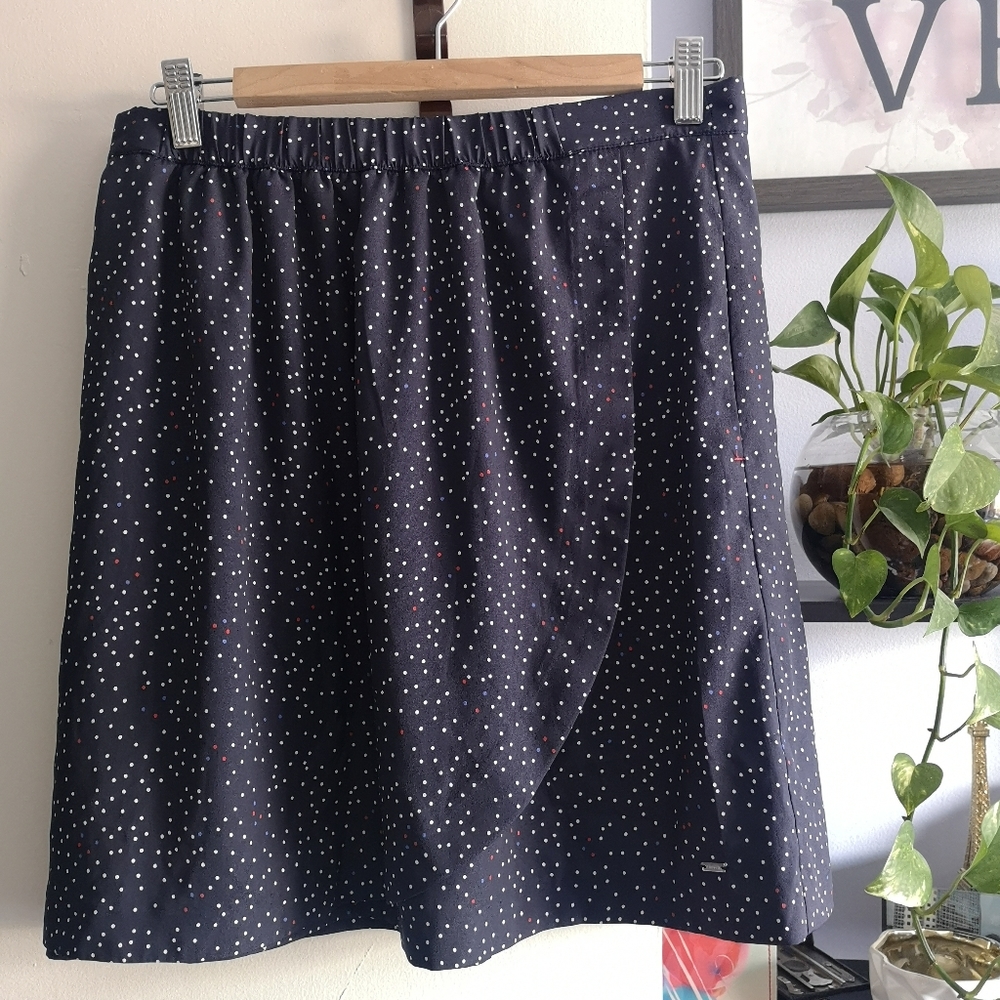 Tommy Hilfiger Polka Dot faux wrap skirt